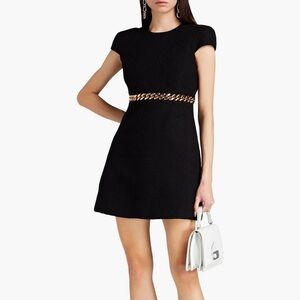 Versace Tweed Mini Dress with Medusa Chain Detail